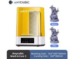 Wash & Cure 3 Voor Photon Mono 4 LCD SLA 3D-printermodellen UV Roterende uitharding Harsreinigingsmachine 2 in 1