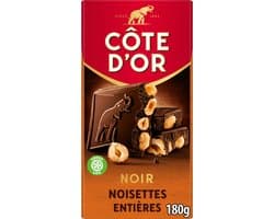 Côte d'Or L'Original Puur Hele Hazelnoten Chocolade Reep 9 x 180g - Chocolade Tabletten - Cadeau vrouwen of mannen verjaardag - Voorraad