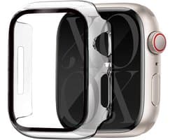 xoxo Wildhearts screenprotector geschikt voor Apple Watch 4 / 5 / 6 / SE - 40mm - Beschermend hoesje - Full cover hard case - Optimale bescherming - Transparant