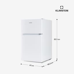 Klarstein Koelkast Big Daddy - met vriesvak, koel-vriescombinatie, stille koelkast, LED, 87 liter: 61 liter koelgedeelte en 26 liter vriesgedeelte, wit - Vrijstaand - Compact - Mini Fridge - Compact Koelkast - Kleine Koelkast — thumbnail 13
