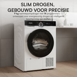 Heinner HHPD-M9K3A+++ Warmtepompdroger 9 Kg – 14 Droogprogramma’s – LED-Display – Touchbediening – Anti-Kreuk – Kinderslot – Wit – 5 Jaar Garantie — thumbnail 10