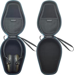Earmuff Case voor Veilig Transport en Opberging van Oorkappen - Robuuste Beschermende Tas in Zwart-Blauw — thumbnail 2