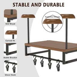 Helmhouder Wandmontagestandaard voor Motoraccessoires en Helmhanger — thumbnail 5