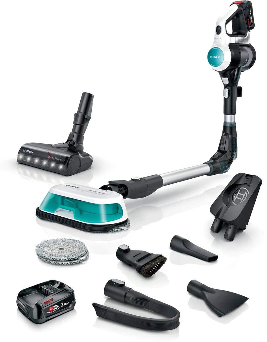 Bosch - Unlimited 7 - ProHygienic Aqua - BCS712HYG5 - Steelstofzuiger - Dweilen en Stofzuigen - Extra Accu — afbeelding 1