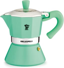 Italiaans koffiezetapparaat - PEZZETTI - BELLEXPRESS - Aluminium - 6 kopjes - Geschikt voor alle kookplaten inclusief inductie - Turquoise — thumbnail 1
