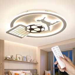 Dimbare LED Plafondlamp Voetbalvorm met Afstandsbediening - Warm tot Koel Wit Licht — thumbnail 2