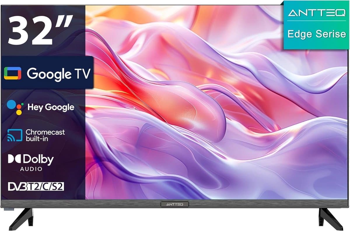 32 Inch Smart TV HD LED Borderless TV met Google TV en Dolby Audio — afbeelding 1