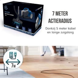 AG3200 Stofzuiger Zonder Zak – 900W Krachtige Vacuum Cleaner – Geschikt voor Dierenharen – Turboborstel voor Katten & Honden – Sterke Zuigkracht – Zakloos – 3L – HEPA-filter – Aurora Blue — thumbnail 5