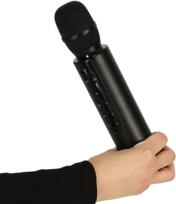 Draadloze Karaoke Microfoon - Bluetooth Karaoke Mic - Zwart - Inclusief Speaker Reverb en Muziekbediening - Ondersteunt Bluetooth en AUX - 2000mAh Accu - Voor Feestjes Zang en Entertainment — thumbnail 3