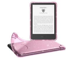 Ultrazachte Flexibele TPU Hoes voor 6" Kindle met Glitterbloemen