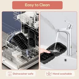 Set van 2 siliconen wafelvormen voor Airfryer - Ideale accessoires voor luchtfriteuse — thumbnail 2