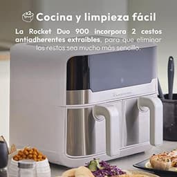 MasterPro Rocket Duo 900 Heteluchtfriteuse dubbel | wit | 9 liter inhoud en 2100 W vermogen | led-touchscreen en mand met antiaanbaklaag | friteuse | 11 functies in 1 — thumbnail 3