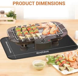 Hittebestendige Mat, Vuurvaste Siliconen Ondergrond voor Keuken, 60 x 40 cm, Warmtebescherming voor Airfryer en Magnetron — thumbnail 5