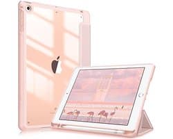 Shockproof iPad Case 9.7 inch - Transparent Hard Shell Cover with Pen Holder