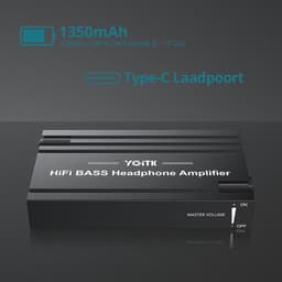 Hoofdtelefoonversterker voor HiFi Audio - Draagbare en Oplaadbare Stereo voor MP3, MP4, Telefoons en Computers — thumbnail 2