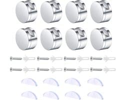 Spiegelbevestiging voor Acrylglas - Spiegelclip - Muurbeugel - Roestvrijstaal - Glasfoto - Spiegelmontage - Geschikt voor Muurmontage - Zilverkleurig产品