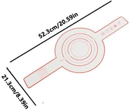 Lange Handvatten Deeg Mat - 2 stuks - Sling bakmat - Multifunctionele siliconen bakmat - Herbruikbare - Multifunctionele - Geschikt voor airfryer, oven en magnetron - 52,5×21,5×0.04cm — thumbnail 5