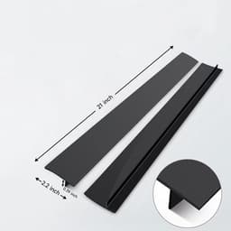 Afdichtstrip voor kookplaten - Siliconen afdichtingsstrip - Vulstrip voor kieren - Dicht kieren af ​​tussen keukenbladen, apparaten, fornuizen, ovens, wasmachines en drogers - Set van 2 stuks (Zwart) — thumbnail 3