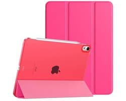 Magnetische Beschermhoes voor iPad Air 11 inch - Dun, Transparante Achterkant, Auto Slaap/Wake Functie, Glanzend Roze