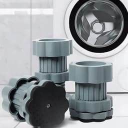 Wasmachine Verhoging - Droger Verhoging - meubelverhogingskussens - Set van 4 Verstelbare Poorten - Hoogte 7-10cm - Trillingsdempend & Antislip - Voor Wasmachine, Koelkast & Meubels — thumbnail 3