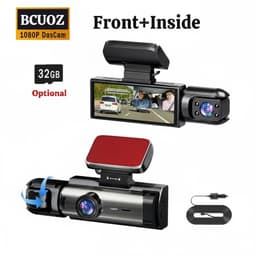 1080p Dashcam voor Auto met Nachtzicht, Loop Recording en IPS-Scherm – Inclusief 32 GB Kaart – Rij- en Beveiligingscamera voor Voorkant en Parkeren — thumbnail 3