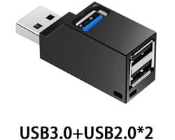 2.0/3.0 3-poorts USB Whistle-hub