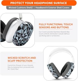 Beschermhoes Hoofdtelefoon voor Airpods Max / Oorschelpen Cover Premium Siliconen Grijs — thumbnail 5