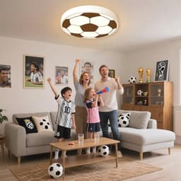 Dimbare Voetbal Plafondlamp voor Kinderen - 48W LED Verlichting met Afstandsbediening, Ø40 cm — thumbnail 1