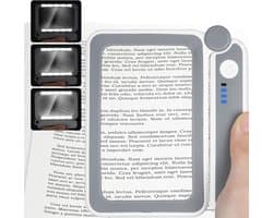 Vergrootglas met licht - 4x leesvergrootglas met 10 LED's en 3 dimmodi - Handheld en opvouwbaar