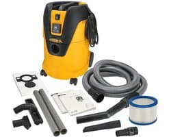 Industriële nat en droog stofzuiger 25 liter met zuigslang en 1000 W vermogen