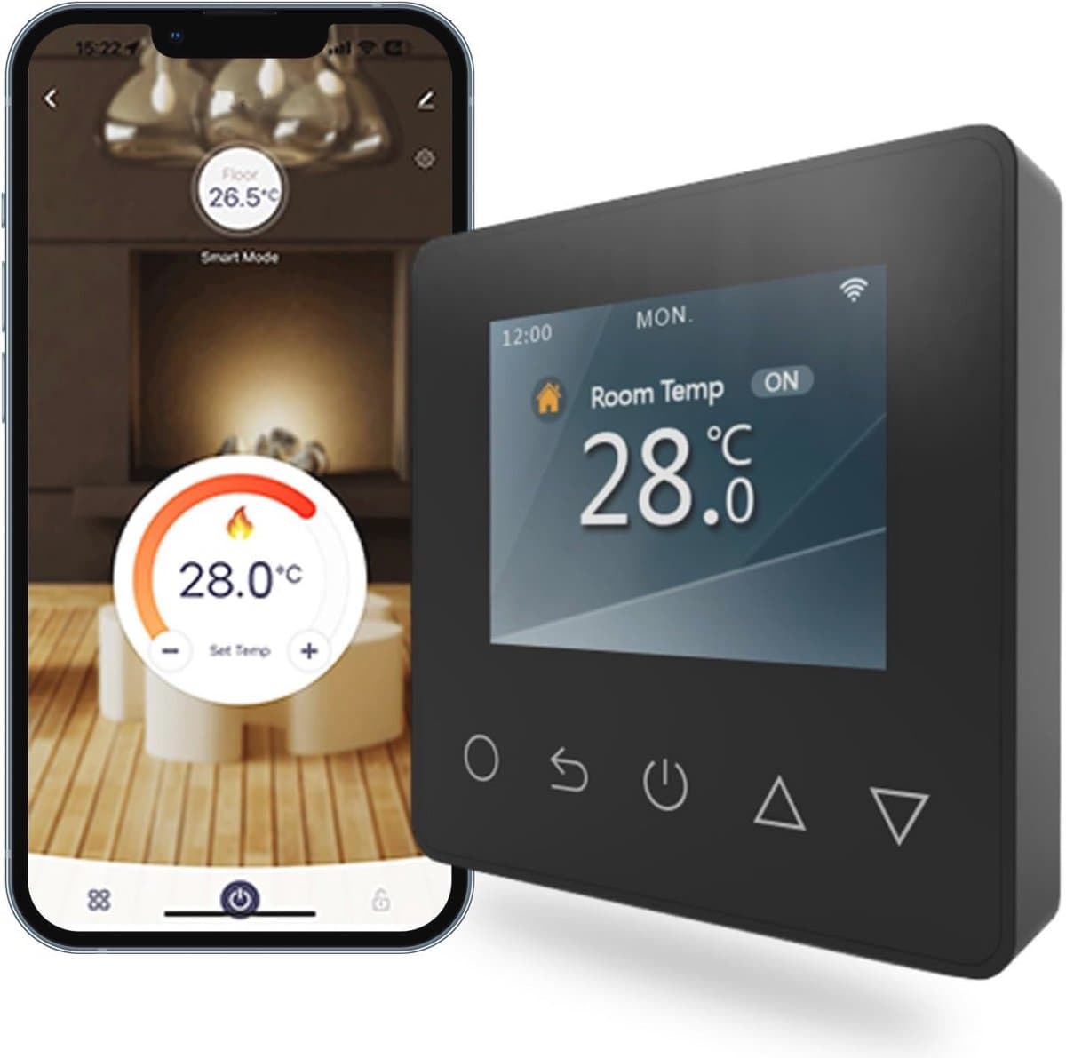 Digitale Thermostaat voor Vloerverwarming met Wekelijkse Programma's en Wifi — afbeelding 1