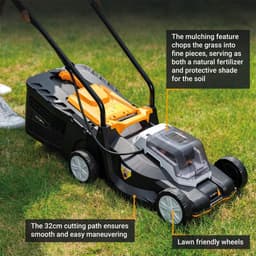Batavia 18V Accu Grasmaaier 32cm Incl. 4.0Ah Accu & Snellader — thumbnail 2