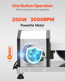 VEVOR Keukenmachine Groentesnijder 3000 rpm Voedselveilig RVS — thumbnail 5