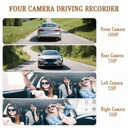 De F100 grensoverschrijdende dashcam beschikt over vier opnamelenzen, 1080p infrarood, nachtzicht en GPS, en neemt gelijktijdig op. — thumbnail 5