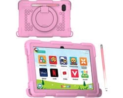 DEPLAY Kids Tablet PRO 4 - Kindertablet vanaf 2 jaar - Tablet Voor Kinderen - Tablet Kind - Met Pen, Beschermhoes en Screenprotector - Android 14 - 6000 mAh Batterij - 10 inch - Roze