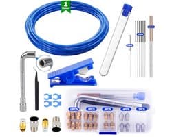 3D-printer accessoireset met PTFE teflonslang en diverse spuitmonden