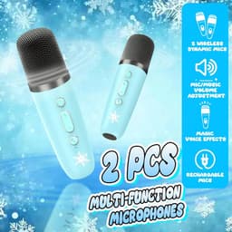 Kinderkaraoke, Frozen Microfoon Speelgoed voor Meisjes, Karaoke met 2 Draadloze Microfoons, Ideaal Cadeau voor Meisjes van 3 t/m 9 Jaar — thumbnail 3