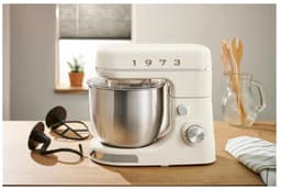 SILVERCREST® Keukenmachine 650 W - Inhoud mengkom: 3,7 L - Snelheden: 8 - Deze retro keukenmachine kan kneden, roeren en mixen - Met een 8-voudige snelheidsregeling met extra pulsfunctie - Krachtige 650 W motor - Grote, afneembare RVS mengkom — thumbnail 1