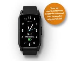 Wiesba WB80S - GPS Horloge Senior - Smartwatch voor Ouderen - Persoonlijke alarmen - alarm horloge ouderen - GPS Horloge Alzheimer - Valdetectie