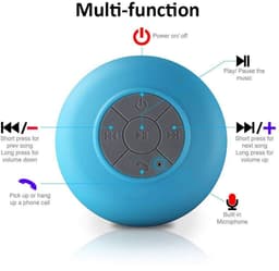 Gigicial Draagbare handsfree speaker - Zuignap voor buiten - Diepe bas, helder geluid + waterdicht ontwerp - 1 stuk - Blauw — thumbnail 5