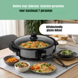 RVV®Partypan -Airfryer -Hapjespan - makkelijke schoon te maken - diameter 32 cm- Zwart - 40 cm x 38 cm x 16 cm — thumbnail 6