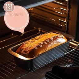 Roestvrijstalen broodbakvormen - Tweedelige set - 19,5 x 9,5 x 6 cm - Rechthoekige broodbakvorm - Cakebakvorm - Met antiaanbaklaag - Geschikt voor oven en Ninja airfryer — thumbnail 4