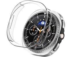Screen protector - Geschikt voor Samsung Galaxy Watch 8 Classic (46 mm) - Full Cover Hard Case / Beschermend Hoesje - Transparant
