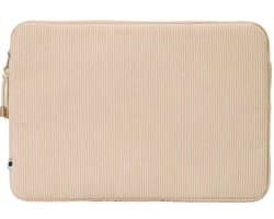 Selencia Corduroy Laptop Sleeve - Laptop Hoes geschikt voor 13 / 13.3 / 13.6 / 14 / 14.2 inch - Beige