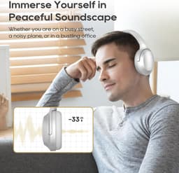Srhythm NC45 Active Noise Cancelling Headphones, Wireless Bluetooth Headphones Over Ear with Microphone, Deep Bass, Foldable and Durable, 40 Hours Playtime for TV/PC/Mobile Phone — thumbnail 5