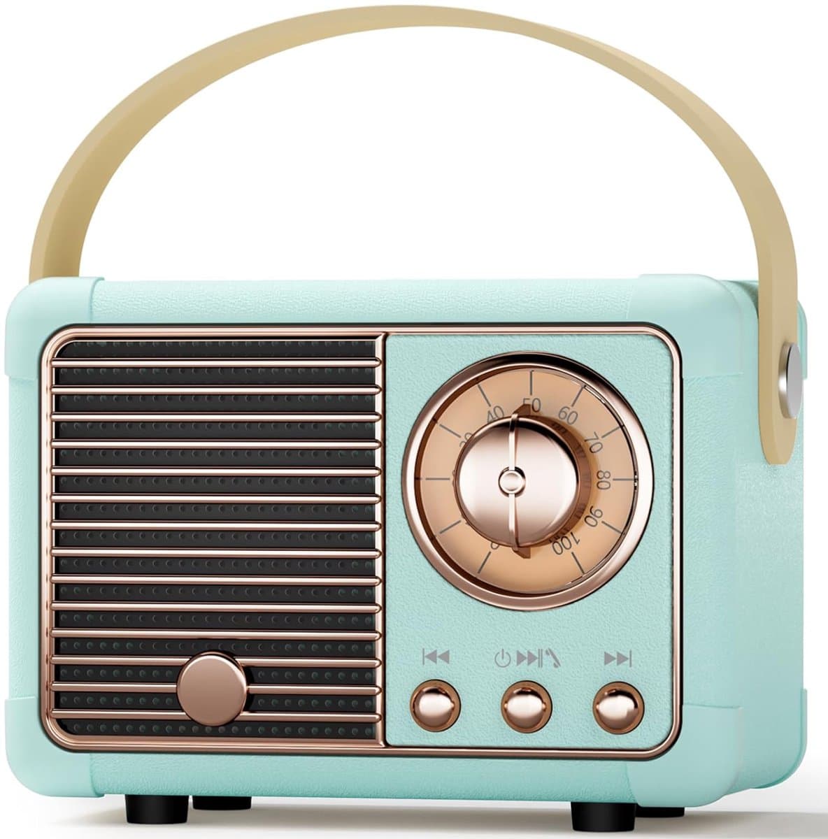 Ynkkvre - Retro bluetooth speaker - vintage decor - draagbare draadloze bluetooth speaker -blauw — afbeelding 1