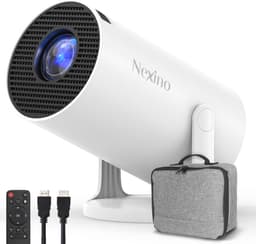 Nexino® Smart Mini Beamer PRO - Projector - 4K Support - Android 14.0 - Home Cinema - Wifi & Bluetooth - Geschikt voor IOS en Android - Incl. Opbergtas — thumbnail 1