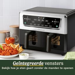 Cuisinart - XXL Dual-Zone Airfryer - Heteluchtfriteuse 2x5,2 - 2400W - 7 programma's - PFAS-vrije keramische coating - 2 manden voor tot 12 porties - Zwart — thumbnail 10