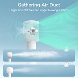 Mini Draagbare Ventilator zonder Bladen - Veilig Ontwerp, Turbo Handventilator met 5 Snelheden, USB Oplaadbaar en Compact voor Reizen — thumbnail 4