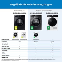 SAMSUNG DV90DB7845GBU3 Warmtepompdroger 9 kg AI Glazen deur A — thumbnail 4